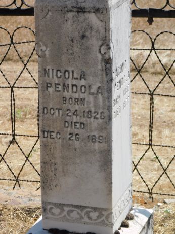 [Picture of Nicolas Pendola close-up grave]
